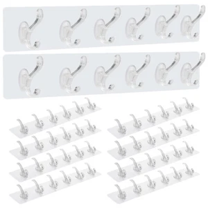 Organizador de cocina colgante gancho adhesivo de almacenamiento montado en la pared de 10 piezas - Imagen 1 de 12
