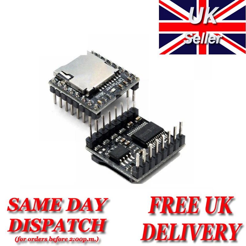 DFPlayer (MP3-TF-16p) Mini MP3 Player Module For Arduino TF Card MP3/WMA/WAV - Image 1 of 1