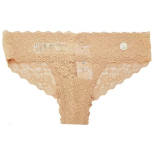 Gilly Hicks Hollister Lace Cheeky Pants Underwear Light Nude Knickers Small Larg - Picture 1 of 3