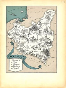 Antique map, POLAND, Vernon Quin / Johst, 1931 - Picture 1 of 1