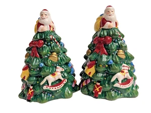 SPODE X-mas Santa Christmas Tree Salt and Pepper Shakers Set, New, 2007 - Picture 1 of 5
