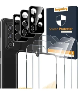 Jeywiry Screen Protector 6 Pack ( 3 Tempered +3 Pack Camera) Samsung Galaxy A33 - Picture 1 of 6