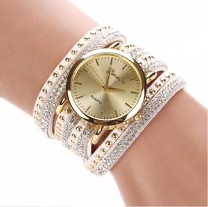 Orologio da polso Ledhill Geneva Crystal Rivet Wrap - Foto 1 di 5