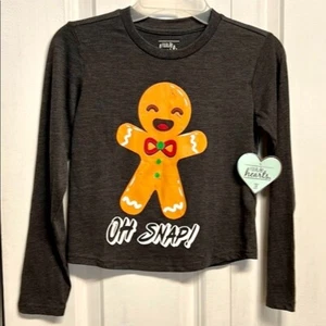 New Four Hearts Oh Snap Ginger Bread Shirt Child Size 5 NWT - Picture 1 of 4