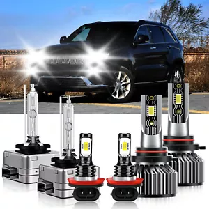 For Jeep Grand Cherokee 2012-2012 6x LED Headlight High Low Beam+Fog Light Bulb - Picture 1 of 12