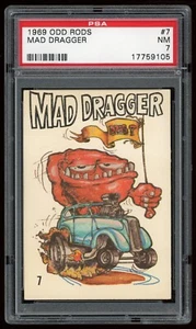 1969 Donruss Odd Rods Sticker #07 Mad Dragger PSA 7 - Picture 1 of 2