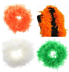 St Patricks Day Irish Ireland Green White Orange Fancy Dress Feather Boas - Picture 1 of 16