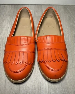 Janie & Jack Orange Slip On Loafer Fringe Toddler Size 9 - Picture 1 of 9