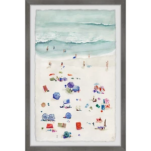 Marmont Hill Beach Time Framed Painting Print 12x18 - Picture 1 of 6