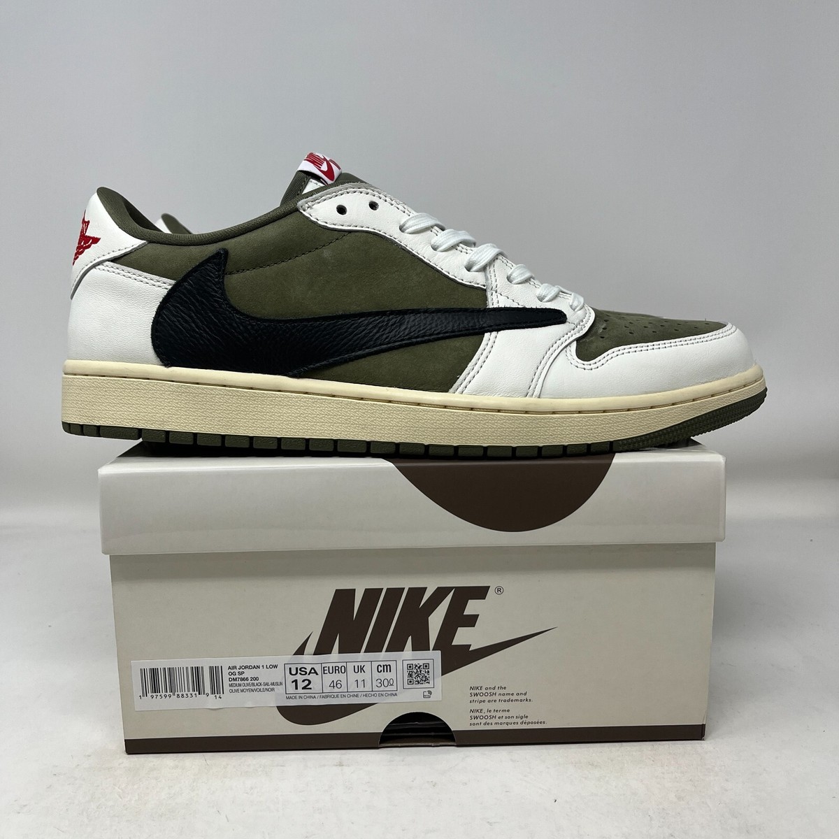 Travis Scott x Air Jordan 1 Retro OG SP Low Reverse Olive Travis Scott x Air Jordan 1 Retro OG SP Low Reverse Olive