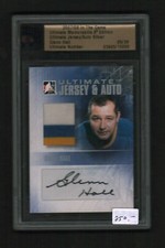 2007-08 In the Game Ultimate Jersey & Auto Silver Glenn Hall /30 (301271)