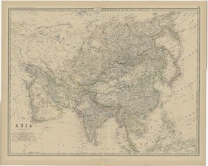 Mapa antiguo de Asia de Johnston (1882) - Imagen 1 de 1