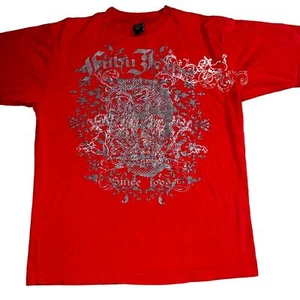 Vintage FUBU Jeans red skull y2k youth t shirt size 20 could be adult small - Picture 1 of 4
