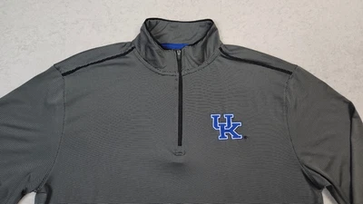 Kentucky Wildcats Striped 1/4 Zip Lightweight Pullover Jacket - Men's Large - Image 1 of 4