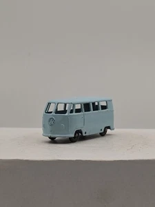 Volkswagen VW Micro Bus Van No. 12 Toy Diecast Metal Light Blue  England BLK WHL - Picture 1 of 8