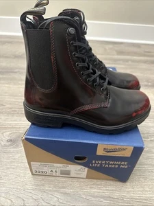 Blundstone Unisex 2220 Bordeaux Leather Lace Up Gore Boot US W 7.5 - Picture 1 of 6