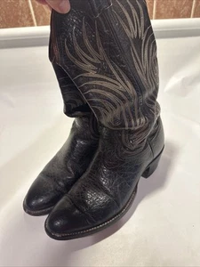 Stivali cowboy vintage Nacona uomo 9B pelle marrone retrò western rockabilly punta - Foto 1 di 15