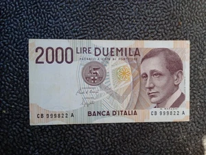 Italy 2000 Lire 1990 Pre Euro Banknote Great Condition Circulated Pick #115 - Picture 1 of 2