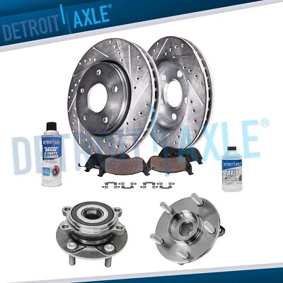 Rotores perforados delanteros pastillas de freno bujes de cojinete de rueda para Mazda 3 Sport 2014-2018 Foto 1 de 4