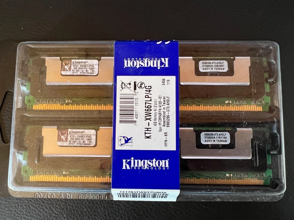 Memory RAM Kingston Fbdimm 4Gb PC2-5300F (Kit 2x2Gb) KTH-XW667LP/4G - Image 1 of 1