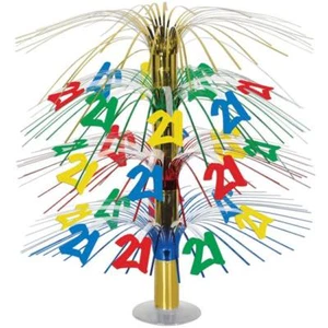 21st Birthday 18" Cascade Centerpiece Foil 21st Birthday Party Supplies - Picture 1 of 1