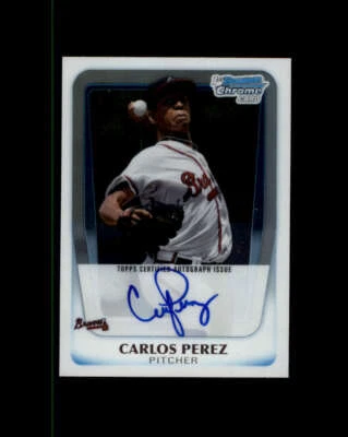 2011 Bowman Chrome Prospect Autographs #BCP108 Carlos Perez (ref 165781) - Image 1 of 2