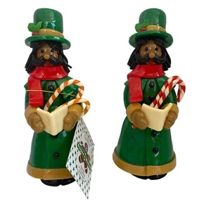 Christmas Sugar Works 2 Man Carolers in Brown Possible Dreams 528010 - Picture 1 of 11