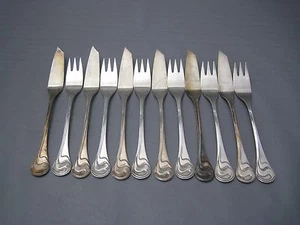 ROSENTHAL ASIMMETRIA FISCHBESTECK 12 TEILE,90er SILBER - Bild 1 von 1
