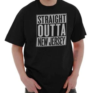 Straight Outta New Jersey Geschenk NJ Urlaub kurzärmeliges Rundhalsausschnitt-T-Shirt für Erwachsene - Bild 1 von 9
