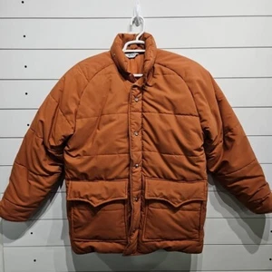 Abrigo Chaqueta Hinchada de Colección Woolrich Naranja Quemado Óxido Para Hombre Talla Mediana - Imagen 1 de 7