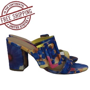 bamboo block heel sandals