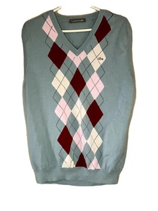 Vintage Lacoste Golf Men’s Argyle Sweater Vest Size 5 Large - Picture 1 of 6