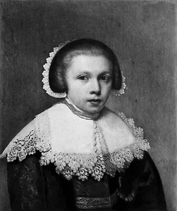 PORTRAIT d'une FILLETTE - Gravure du 19e (par Albert Cuyp) GRAND FORMAT - Imagen 1 de 2