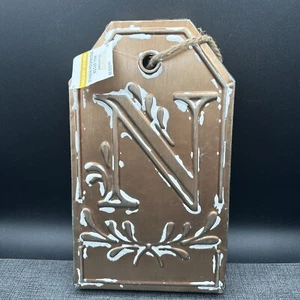 Rustikale Metall Wandbehang Anhänger Plakette Buchstabe N Distressed Bauernhaus Dekor Ashland - Bild 1 von 10