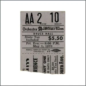 The Jimi Hendrix Experience 1970 Milwaukee Auditorium Ticket Stub (USA) - Picture 1 of 1