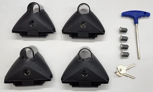 Yakima Control Towers for round bars - Set of 4 with locks & keys - Picture 1 of 9