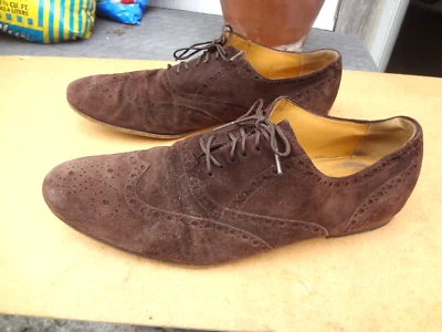 Zapato Gucci Marrón Gamuza S Para Hombre 42 1/2 E - EE. UU. 9.5 - Hecho en Italia Foto 1 de 4