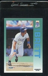 1992 FLEER #154 GEORGE BRETT HOF KANSAS CITY ROYALS 
