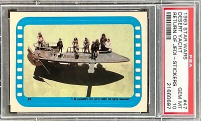 1983 Star Wars Han Solo, Chewbacca #47 PSA 10 GEM MINT (RARE: Population 28) - Image 1 of 2