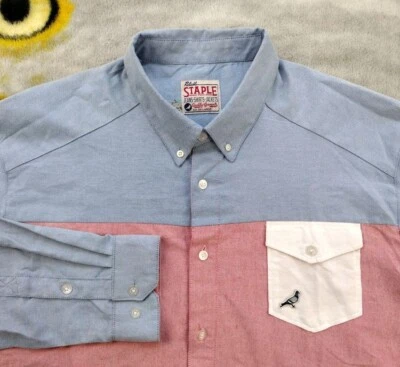 Oxford con botones en bloque de color marca STAPLE Pigeon para hombre talla 3XL Foto 1 de 4
