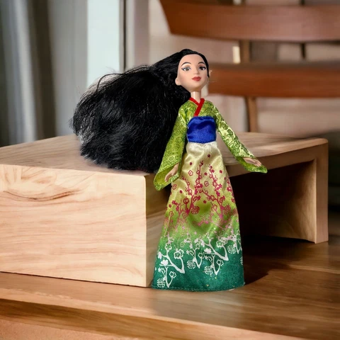 2015 HASBRO Disney Royal Shimmer MULAN Princess Doll 11” DRESS Beautiful NICE Cover