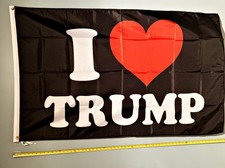 DONALD TRUMP FLAG *FREE SHIP USA SELLER!* I Love Trump B USA Poster Sign 3x5'