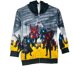 Skibidi Toilet Boys Hoodies Titan Speakerman Kids Zip Up Long Sleeve Jacket 7T - Picture 1 of 8