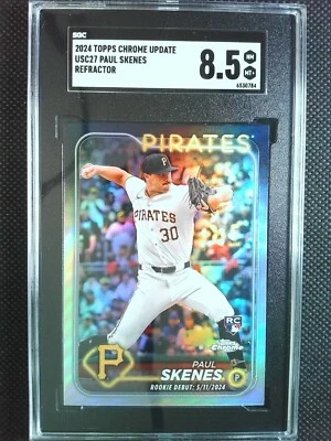 2024 Topps Chrome Update - Paul Skenes #USC27 (RC) - Refractor - SGC 8.5 - Image 1 of 2