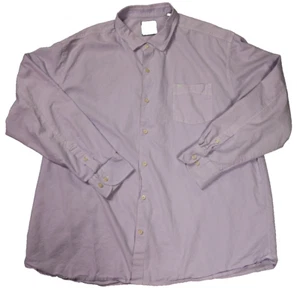 Camisa Tommy Bahama Mezcla Algodón/Seda Oculta Botón-Abajo Manga Larga Lavanda 3XL - Imagen 1 de 24
