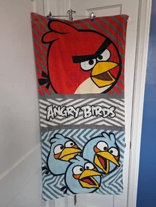 Rovio Entertainment ANGRY BIRDS rot & blau Strand Badetuch 28" x 54" guter Zustand - Bild 1 von 6