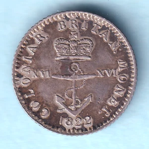 British West Indies. 1822 1/16 Dollar - Anchor Money.. aEF - Trace Lustre - Picture 1 of 2