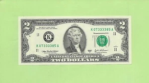 2003A ..UNCIRC $2  K 0733 3385 A .... 2003A $2  K-A    QUAD CENTER  '3333' - Picture 1 of 2
