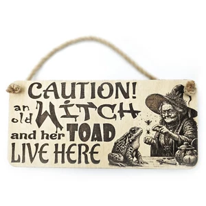 Funny Hallway & Porch Sign Witch Theme Decorative Plaque Gift Home Decor Mum Nan - Picture 1 of 12