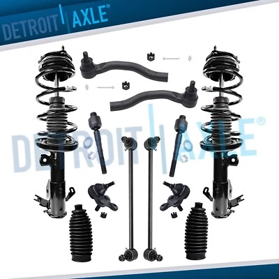 Front Struts Sway Bars Tie Rods Ball Joints for 2012 2013 2014 2015 Honda Civic - Image 1 of 4